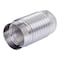 Deflecto Deflect-O Jordan 24 in. L X 4 in. D Silver/White Aluminum Duct Connector MAC36024/6 - alternate 1